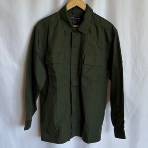 5.11 Tactical Men's TDU Taclite Ripstop Shirt Green M EUC